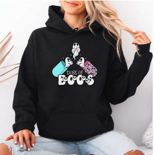 Dose of Boos Spooky Medical Ghost Halloween Hoodie