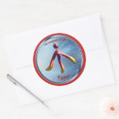 Dosering op het doelsymbool ronde sticker (Envelop)