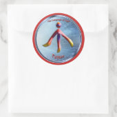 Dosering op het doelsymbool ronde sticker (Tas)