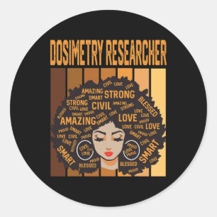 Dosimetrieonderzoeker Sterke Black History Month Ronde Sticker