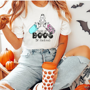 Dosis Boos Aangepaste Dokter Halloween Grappig T-shirt