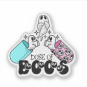 Dosis Boos Halloween Medisch Sticker (Voorkant)