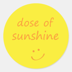 Dosis van de zon. ronde sticker