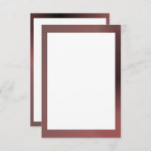 Dosisgrens Roos blanco invitatie Sjabloon Kaart (Voorkant / Achterkant)