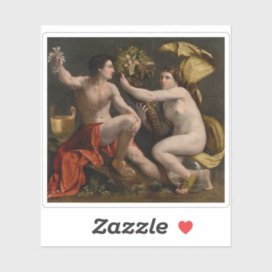 Dosso Dossi - Allegorie van het geluk Sticker (Vel)