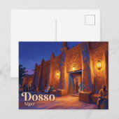 Dosso-paleis Niger Briefkaart (Voorkant / Achterkant)