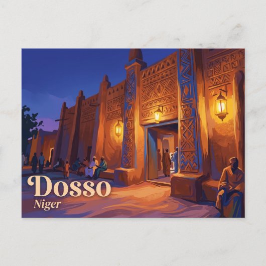 Dosso-paleis Niger Briefkaart (Voorkant)
