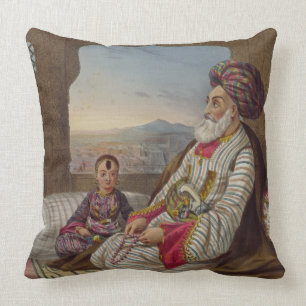 Dost Mahommed (1793-1863) Koning van Caubul en zij Kussen