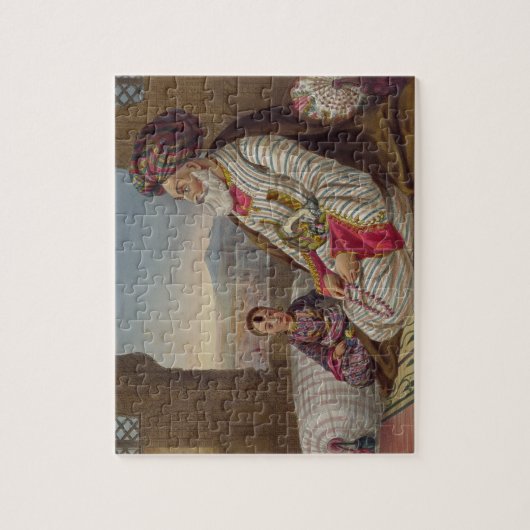 Dost Mahommed (1793-1863) Koning van Caubul en zij Legpuzzel (Verticaal)