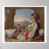 Dost Mahommed (1793-1863) Koning van Caubul en zij Poster (Voorkant)