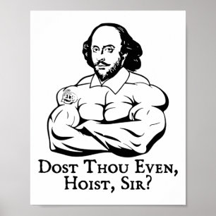 Dost Toch Zelfs Hijsen Mijnheer Grappige Gym Worko Poster