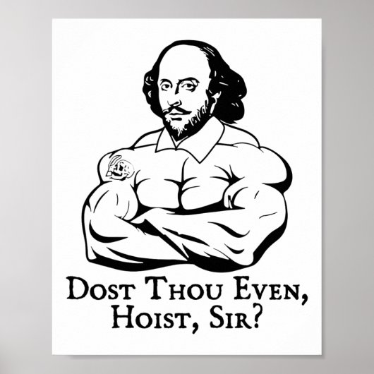 Dost Toch Zelfs Hijsen Mijnheer Grappige Gym Worko Poster (Voorkant)
