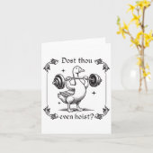 Dost You Even Hoist_ Grappige Middeleeuwse Gym Wor Kaart (Gele Bloem)