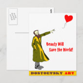 Dostoevsky Art "Banksy" briefkaart (Voorkant / Achterkant)