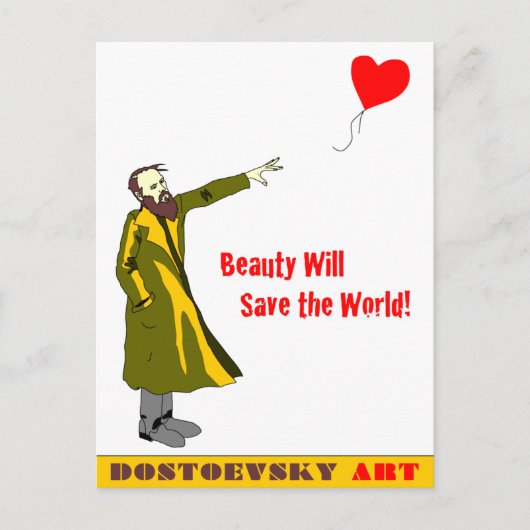 Dostoevsky Art "Banksy" briefkaart (Voorkant)