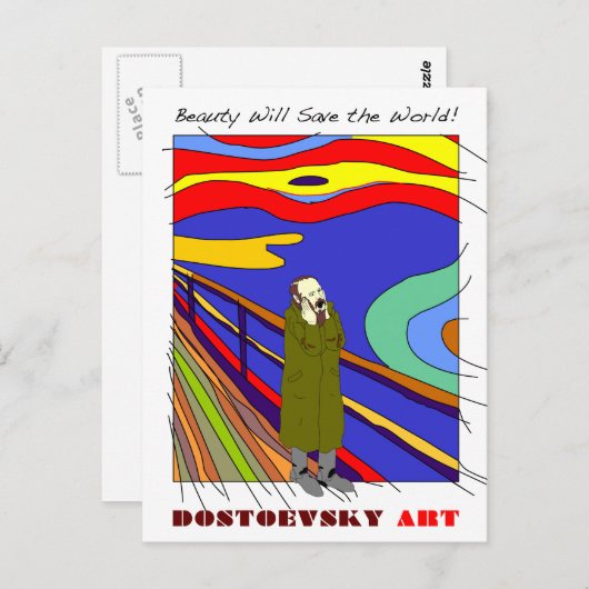 Dostoevsky art "Munch"-briefkaart Briefkaart (Voorkant / Achterkant)