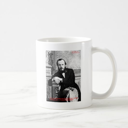 Dostoevsky "God Beoogd" Love Quote Gifts & Kaarten Koffiemok (Rechts)