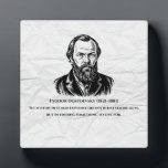 Dostoevsky Quote Fotoplaat<br><div class="desc">A sophisticated desk plaque featuring an illustrated portrait of Fyodor Dostoevsky paired with one of his timeless quotes about human nature and purpose. This literary inspired piece adds intellectual character to offices, study rooms, and libraries, making it an ideal gift for writers, readers, philosophy enthusiasts and admirers of classic literature....</div>