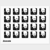 Dostoevsky Vierkante Sticker (Vel)