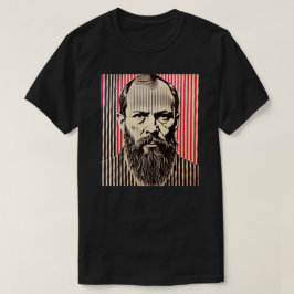 Dostojevski in BAUHAUS optische illusie stijl T-shirt