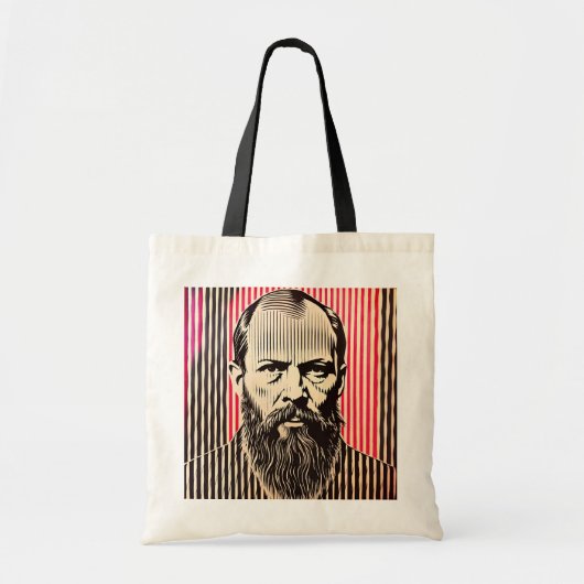 Dostojevski in BAUHAUS optische illusie stijl Tote Bag (Voorkant)