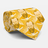 Dostojevski portret geel ontwerp stropdas (Opgerold)