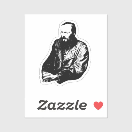 Dostoyevsky Classic Round Sticker (Vel)