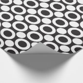 Dot 3 Zwart-wit Cadeaupapier (Hoek)