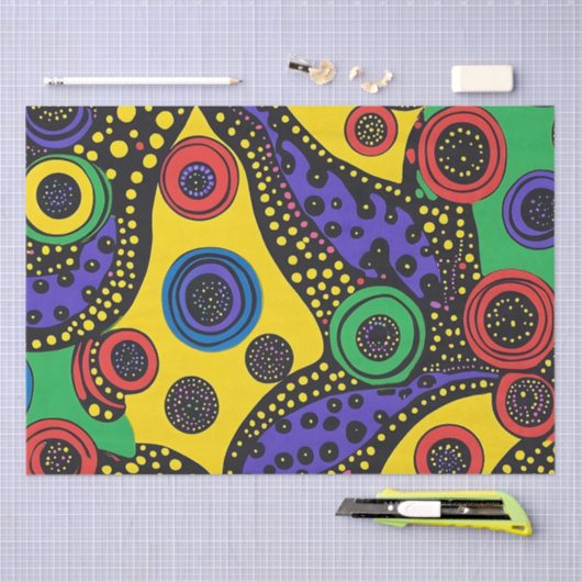 Dot art abstract 9 tissuepapier (Craft)