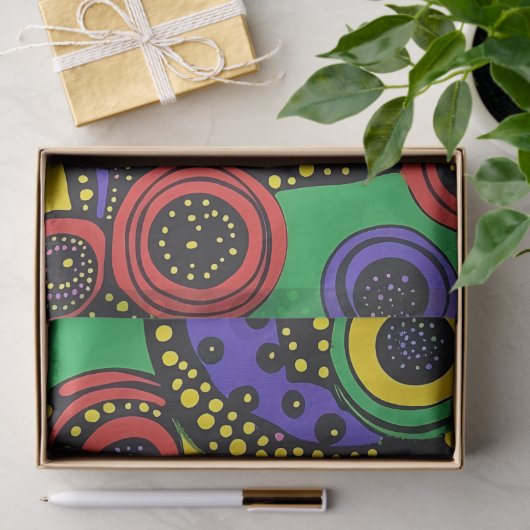 Dot art abstract 9 tissuepapier (Geschenk)