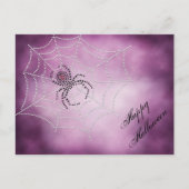Dot Art Black Widow Spider in Web Briefkaart (Voorkant)