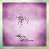 Dot Art Black Widow Spider in Web Raamsticker (Vel 3)
