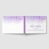 Dot art cascade aangepast paars huwelijk gastenboek (Volledig)