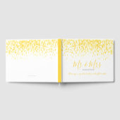 Dot art cascade aangepast warm geel huwelijk gastenboek (Volledig)