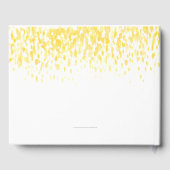 Dot art cascade aangepast warm geel huwelijk gastenboek (Achterkant)