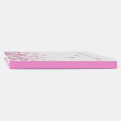 Dot art cascade custom roze paars grijs bruiloft gastenboek (Rug)
