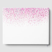 Dot art cascade custom roze paars grijs bruiloft gastenboek (Achterkant)