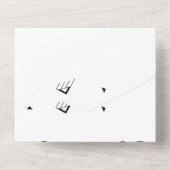 Dot, Bleek grijs All In One Uitnodiging (Achterkant)