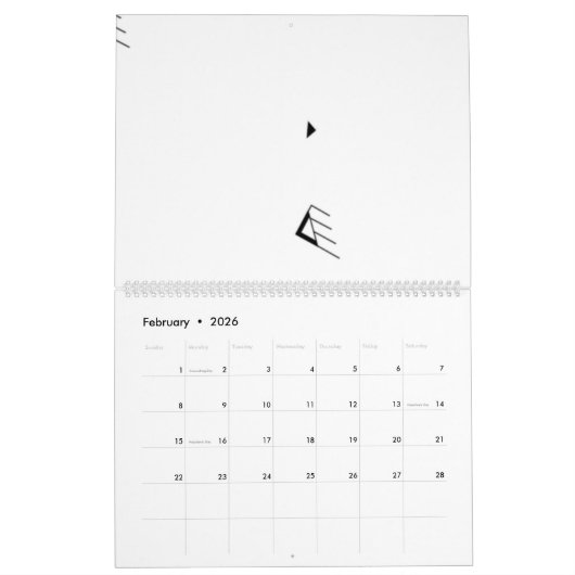 Dot, Bleek grijs Kalender (Feb 2026)
