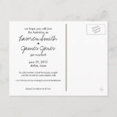 Dot & Block - Aangepaste Save the Date - Zwart & W Aankondigingskaart (Achterkant)