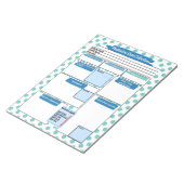 Dot Blue Healthcare Student Medicatie Sjabloon Notitieblok (Schuin)