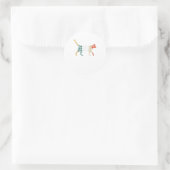 Dot Cat Lovers Funny Stippen Day Gift Internationa Ronde Sticker (Tas)