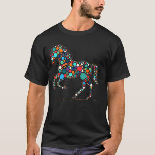 Dot-dag 2024 Kleurrijke Dot-paarden voor paardenli T-shirt