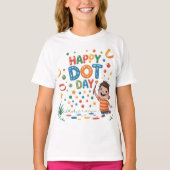 Dot Day Kinder Kleurrijke Celebration OutfitT-Shir T-shirt (Voorkant)