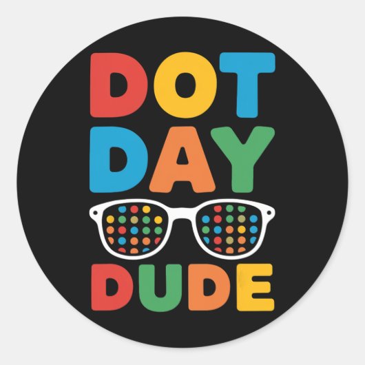 Dot Day Shirt voor kinderen Jongens Meisjes Jonger Ronde Sticker (Voorkant)