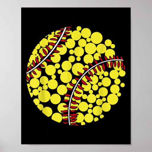 Dot Day Softball Vibes Polka Dots Kids Toddler You Poster (Voorkant)