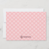 Dot Delight Baby Girl Birth kondiging Aankondiging (Achterkant)