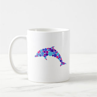 Dot Dolphin Colorfull Abstract Sea Animal Koffiemok