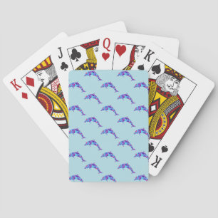 Dot Dolphin Colorfull Abstract Zee Dier Pokerkaarten