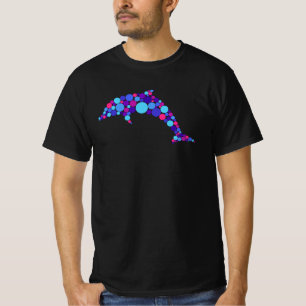Dot Dolphin Colorfull Abstract Zee Dier T-shirt